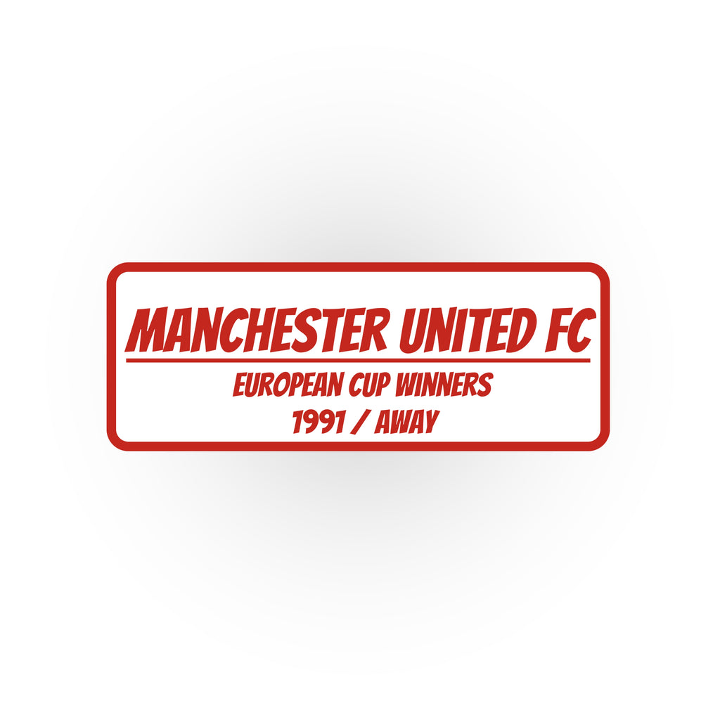 HIP MY WALL Fußball-Rahmen | Manchester United European Cup Winners 1991 Away Trikot