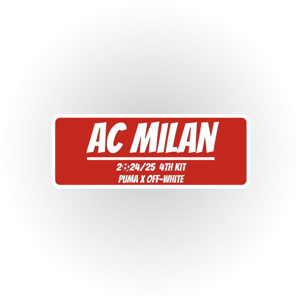 HIP MY WALL Fußball-Rahmen | AC Milan Off-White Special Edition Trikot