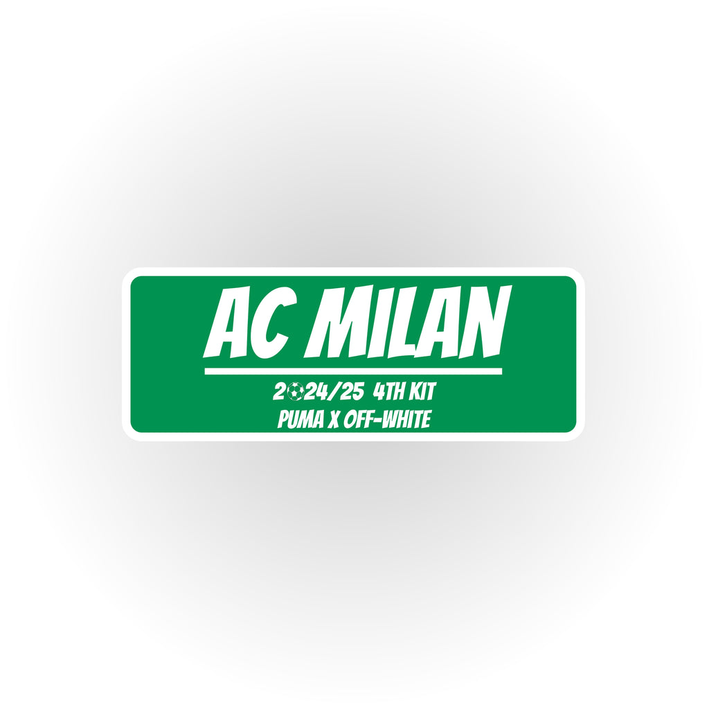 HIP MY WALL Fußball-Rahmen | AC Milan Off-White Special Edition Trikot