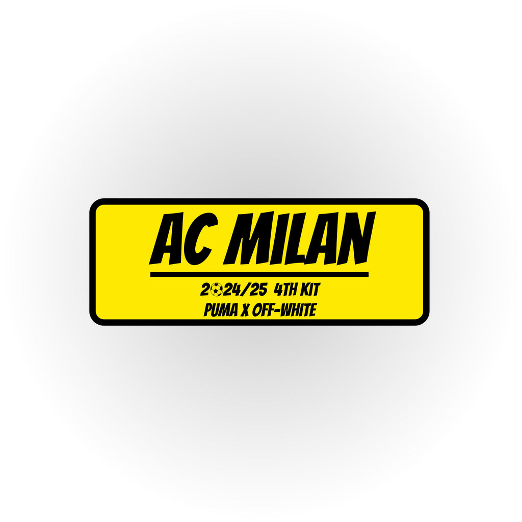 HIP MY WALL Fußball-Rahmen | AC Milan Off-White Special Edition Trikot